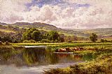 Surrey Canvas Paintings - The River Mole, Dorking Surrey